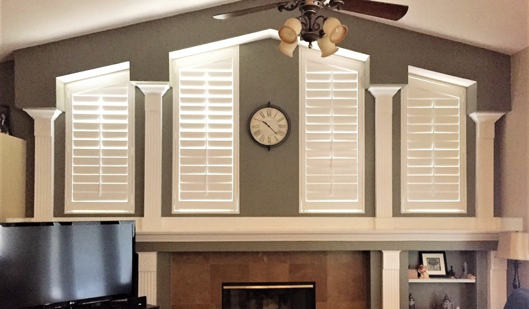 Polywood Shutters in Family Room in Indianapolis
